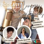 Capa do episódio #8 temporada #1 do podcast Conexões Sistêmicas, com Sheila Querido e Elaine Santos.